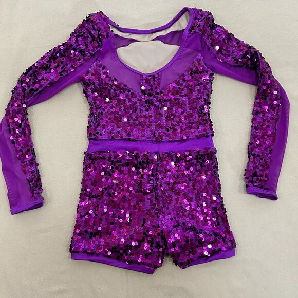 Purple Sequined Dance Outfit - SC - Picture 3 of 3